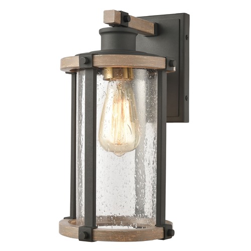 Elk Lighting Elk Lighting Geringer Charcoal, Beechwood, Burnished Brass Sconce 47280/1