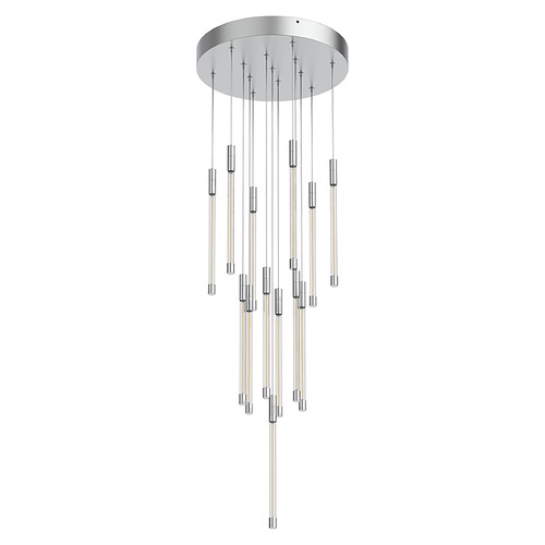 Motif 13-Inch Wide LED Multi-Port Pendant in Chrome by Kuzco Lighting