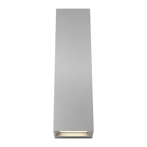 Visual Comfort Modern Collection Sean Lavin Pitch 19-Inch 3000K 277V LED Outdoor Wall Light in Silver by Visual Comfort Modern 700OWPIT19I-LED930-277