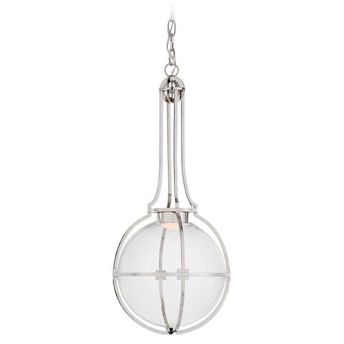 Visual Comfort Signature Collection Chapman & Myers Gracie LED Globe Pendant in Nickel by Visual Comfort Signature CHC5478PNCG