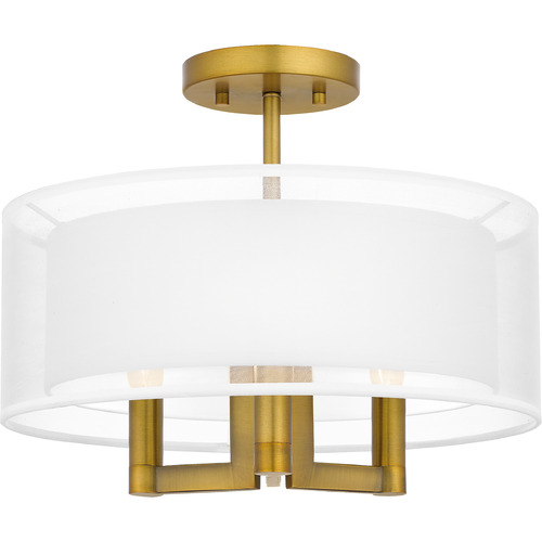 Quoizel Lighting Bodnar 15-Inch Semi-Flush Mount in Aged Brass by Quoizel Lighting QSF5576AB