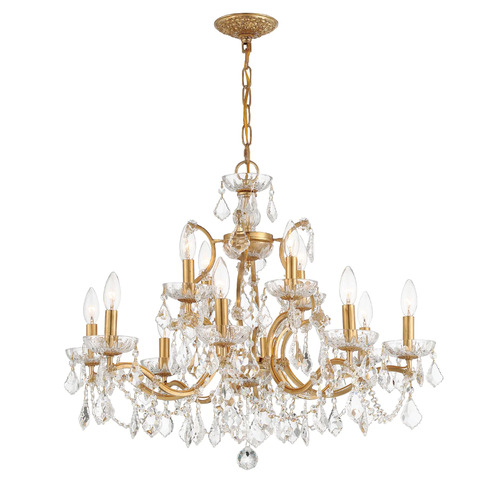 Crystorama Lighting Filmore Swarovski Crystal Chandelier in Gold by Crystorama Lighting 4456-GA-CL-S