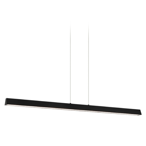 Matteo Lighting Isosceles Matte Black LED Island Light with Rectangle Shade
