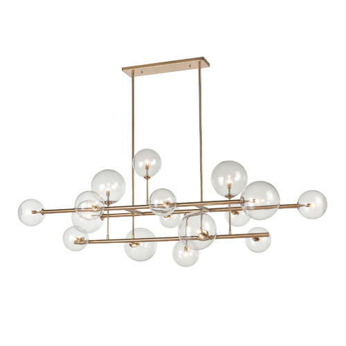 Avenue Lighting Delilah 84-Inch Linear Chandelier in Antique Brass by Avenue Lighting HF4216-AB