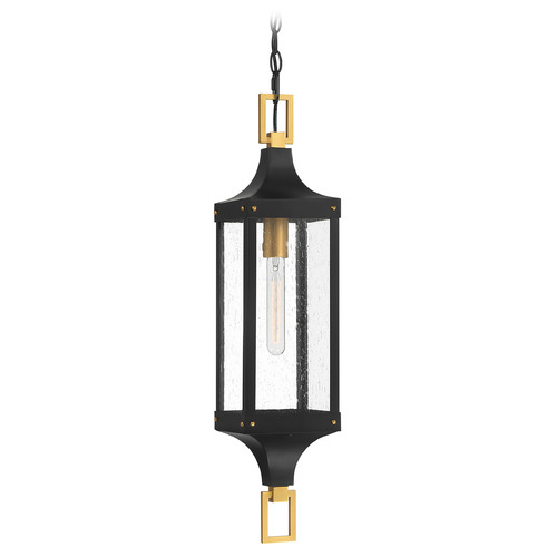 Savoy House Savoy House Lighting Glendale Matte Black and Weathered Brushed Brass Outdoor Hanging Light 5-277-144