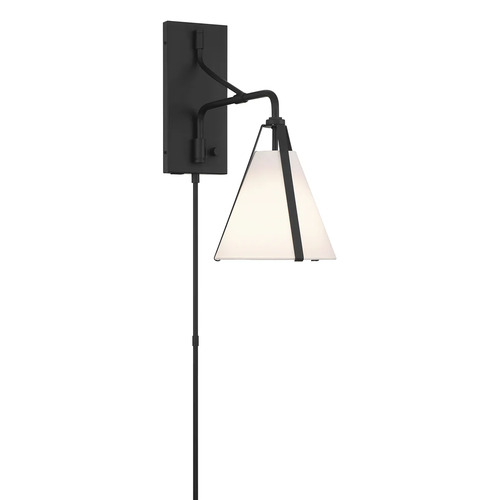 Fulton Adjustable Wall Lamp in Black by Crystorama Lighting