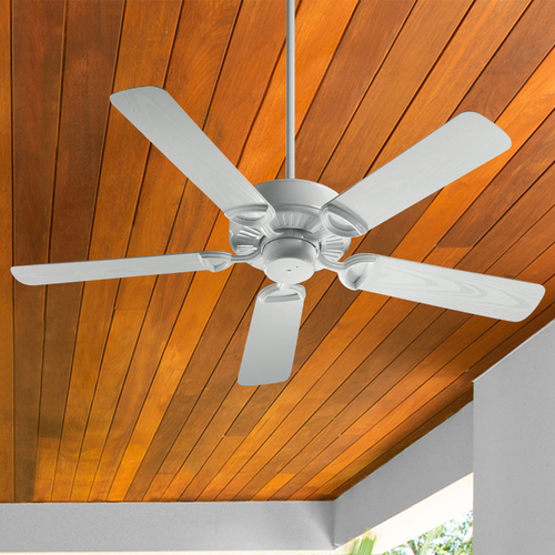 Estate Patio White Ceiling Fan Without Light by Quorum Lighting