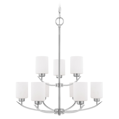 Dixon 28-Inch Chandelier in Brushed Nickel by HomePlace by Capital Lighting