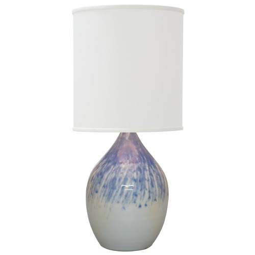 Scatchard Stoneware Decorated Gray Table Lamp by House of Troy Lighting