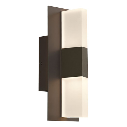 Visual Comfort Modern Collection Sean Lavin Lyft 12-Inch 3000K LED Outdoor Wall Light in Bronze by VC Modern 700OWLYT83012DZUNVS