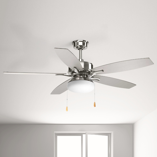 BilloW Brushed Nickel LED Ceiling Fan by Progress Lighting