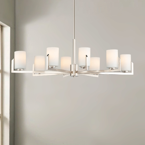 Dart Satin Nickel Chandelier by Maxim Lighting