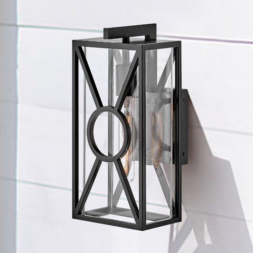 Brixton 14-Inch Black Outdoor Wall Light by Hinkley Lighting