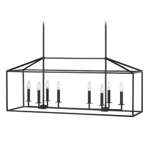 Perryton 40-Inch Linear Pendant in Black by Generation Lighting