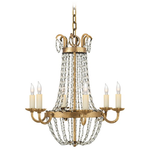 Visual Comfort Signature Collection E.F. Chapman Paris Flea Market Chandelier in Gilded by Visual Comfort Signature CHC1407GISG