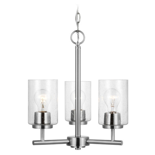 Generation Lighting Oslo 15-Inch Brushed Nickel Mini Chandelier by Generation Lighting 31170-962