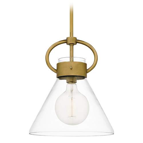 Quoizel Lighting Webster 12-Inch Pendant in Weathered Brass by Quoizel Lighting WBS1512WS