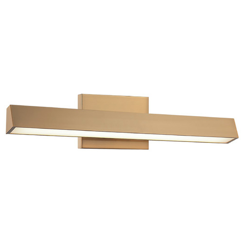 Matteo Lighting Isosceles Aged Gold Brass LED Bathroom Light