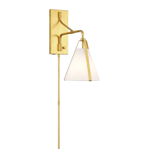 Fulton Adjustable Wall Lamp in Antique Gold by Crystorama Lighting
