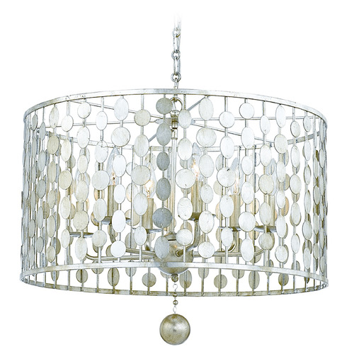 Crystorama Lighting Layla Antique Silver Chandelier