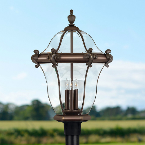 Post Light with Clear Glass in Copper Bronze by Hinkley Lighting