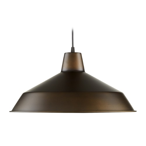 Barn Light Pendant Oiled Bronze 16-inch Wide by Quorum Lighting