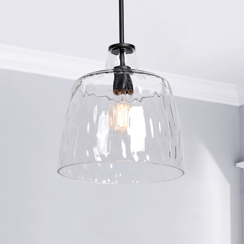 Access Lighting Simplicite Black Pendant by Access Lighting 50938-BL/CLR