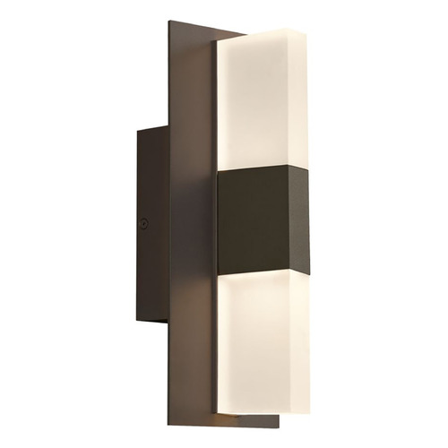 Visual Comfort Modern Collection Sean Lavin Lyft 12-Inch 3000K LED Outdoor Wall Light in Bronze with In-Line Fuse by VC Modern 700OWLYT83012DZUNVSLF