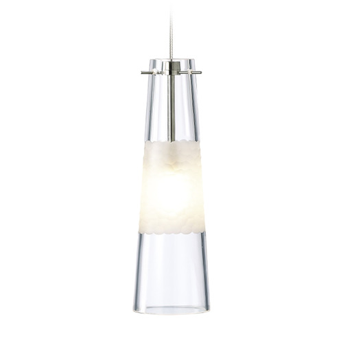 Visual Comfort Modern Collection Bonn Freejack Pendant in Nickel & Clear by Visual Comfort Modern 700FJBONCS