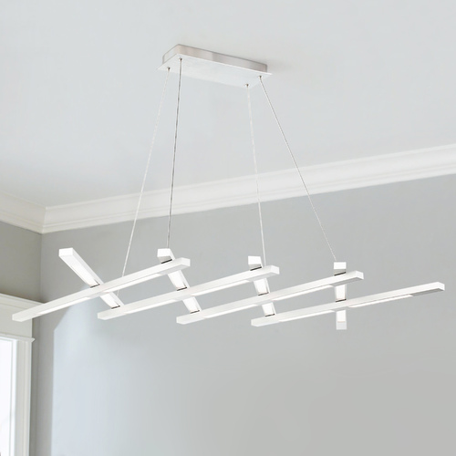 Scissors Brushed Aluminum LED Pendant by Modern Forms