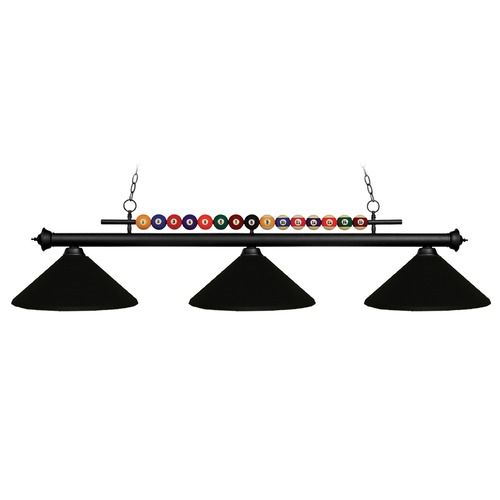 Shark Matte Black Billiard Light by Z-Lite