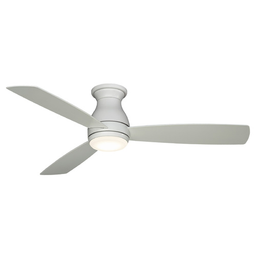 Fanimation Fans Hugh 52 Matte White LED Ceiling Fan with Light
