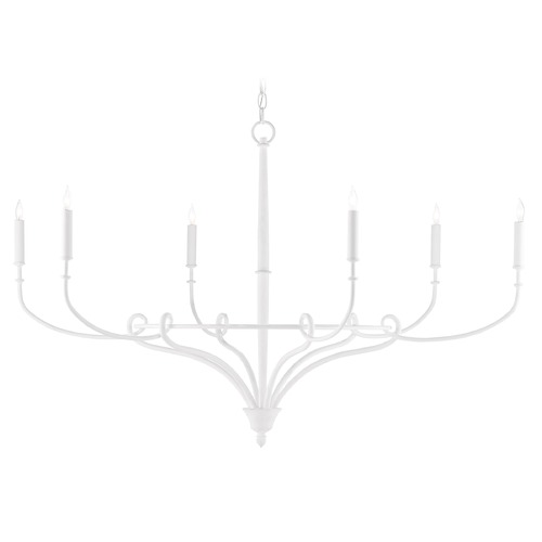 Currey and Company Lighting Cyrilly Chandelier in Gesso White by Currey & Company 9000-0495