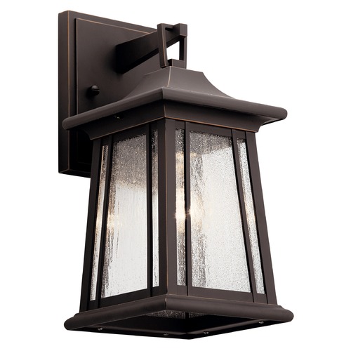 Taden Small Rubbed Bronze Outdoor Wall Light by Kichler Lighting