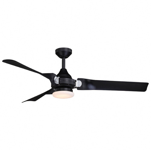 Vaxcel Lighting Austin Black & Chrome LED Ceiling Fan with Light