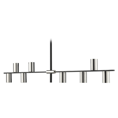 Z-Lite Calumet Matte Black & Polished Nickel Linear Light by Z-Lite 814-8L-MB-PN