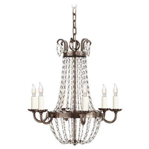 Visual Comfort Signature Collection E.F. Chapman Paris Flea Market Chandelier in Silver by Visual Comfort Signature CHC1407SHSSG