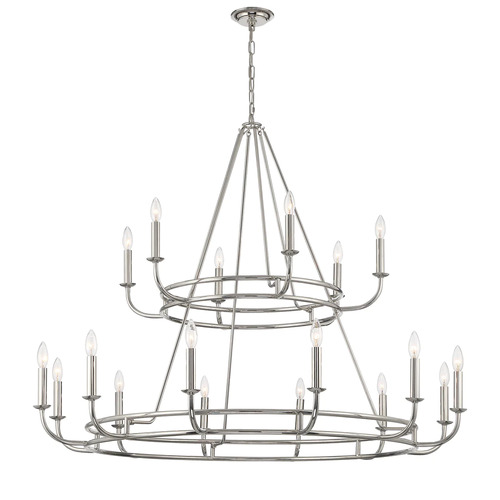 Crystorama Lighting Bailey 48-Inch Wide Chandelier in Nickel by Crystorama Lighting BAI-A2109-PN