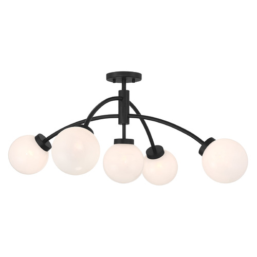 Savoy House Savoy House Lighting Redfield Matte Black LED Semi-Flushmount Light 6-6199-5-89