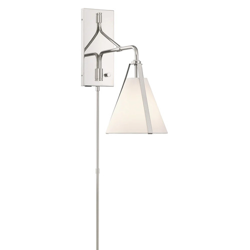 Crystorama Lighting Fulton Adjustable Wall Lamp in Polished Nickel by Crystorama Lighting FUL-901-PN