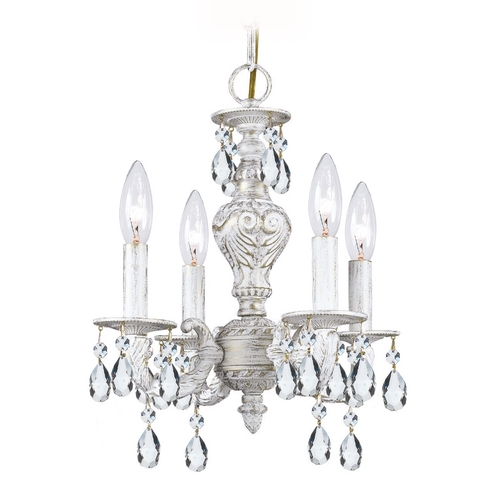 Sutton Crystal Chandelier in Antique White by Crystorama Lighting