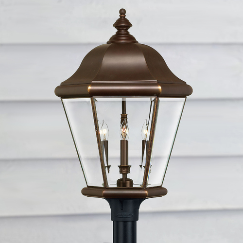 Hinkley Post Light with Clear Glass in Copper Bronze by Hinkley Lighting 2407CB
