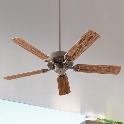 Estate Patio Oiled Bronze Ceiling Fan Without Light by Quorum Lighting
