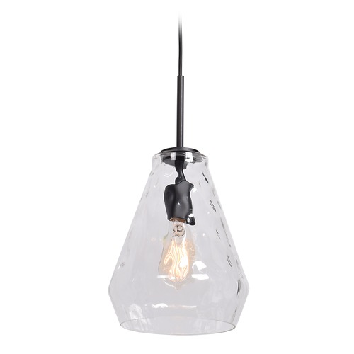 Access Lighting Simplicite Black Mini Pendant by Access Lighting 50937-BL/CLR