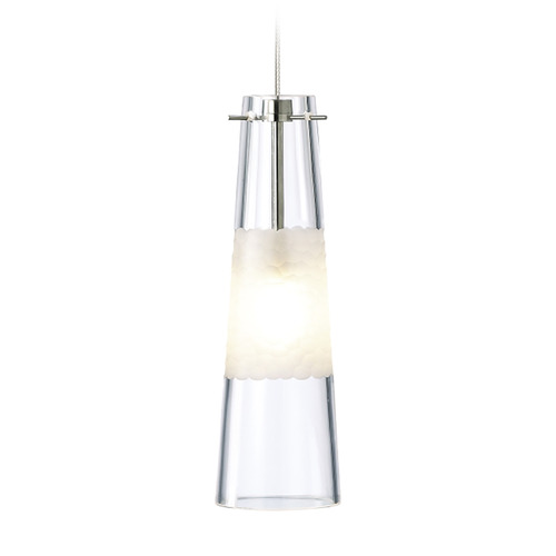 Visual Comfort Modern Collection Bonn LED Freejack Pendant in Nickel & Clear by Visual Comfort Modern 700FJBONCS-LEDS930