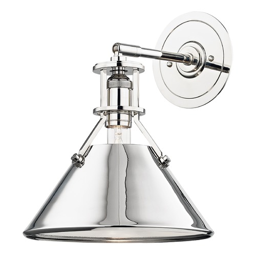 Metal No. 2 Wall Sconce in Polished Nickel by Hudson Valley Lighting