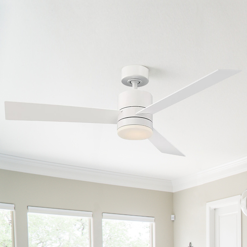 Axis 52-Inch LED Smart Outdoor Fan in Matte White 2700K by Modern Forms