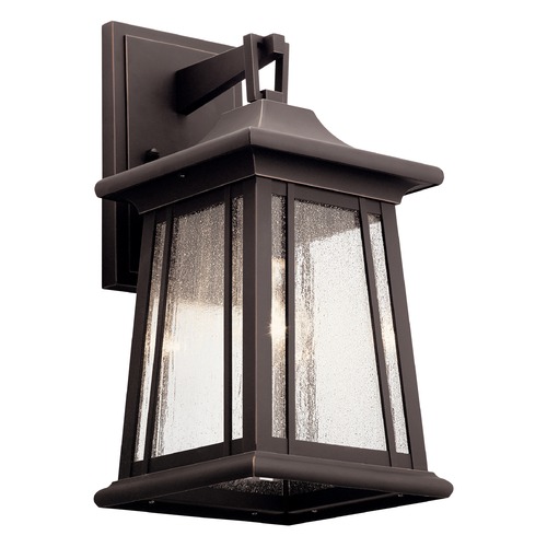 Taden Medium Rubbed Bronze Outdoor Wall Light by Kichler Lighting
