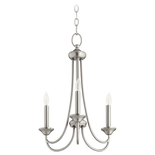 Quorum Lighting Brooks Satin Nickel Mini-Chandelier by Quorum Lighting 6250-3-65