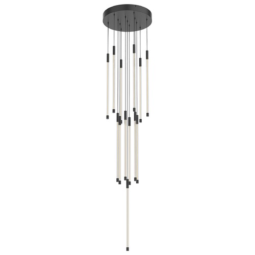Motif 13-Inch Wide LED Multi-Port Pendant in Black by Kuzco Lighting